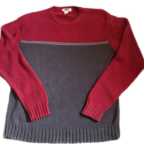 Y2k red and grey old navy sweater - Picture 1 of 4